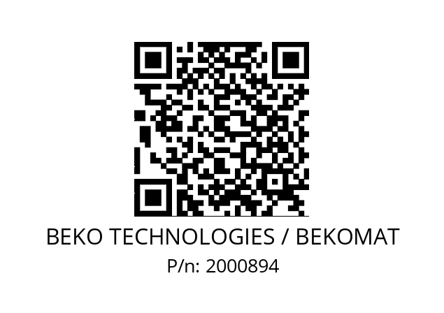   BEKO TECHNOLOGIES / BEKOMAT 2000894