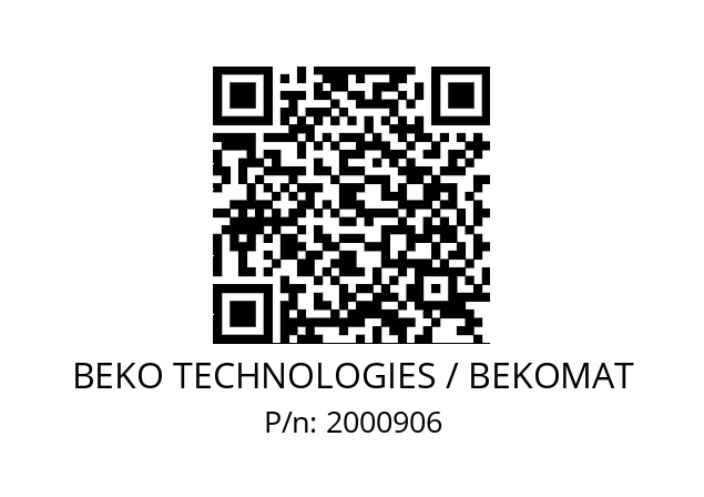   BEKO TECHNOLOGIES / BEKOMAT 2000906