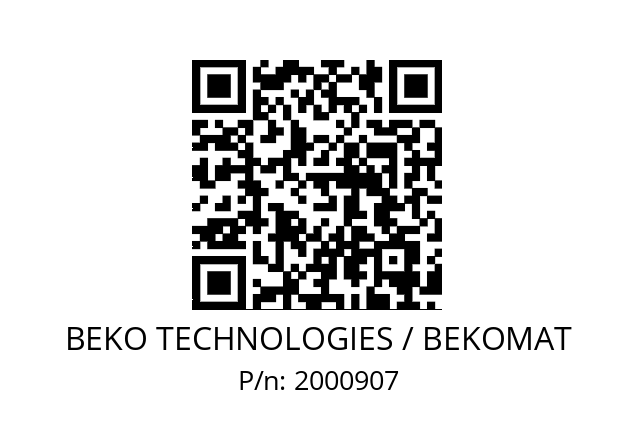   BEKO TECHNOLOGIES / BEKOMAT 2000907