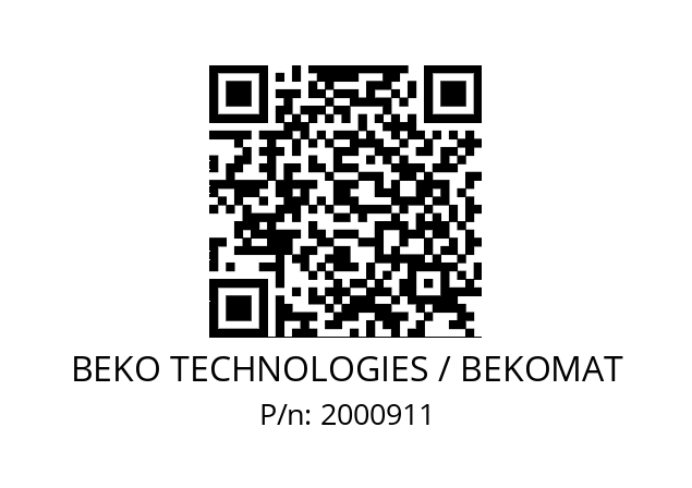   BEKO TECHNOLOGIES / BEKOMAT 2000911