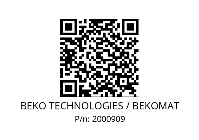   BEKO TECHNOLOGIES / BEKOMAT 2000909