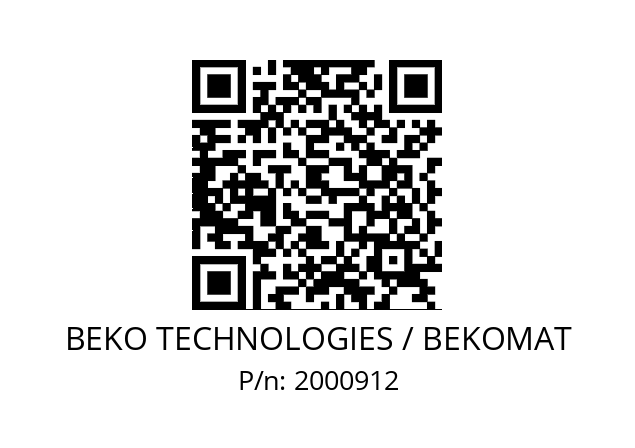   BEKO TECHNOLOGIES / BEKOMAT 2000912