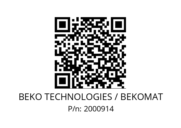   BEKO TECHNOLOGIES / BEKOMAT 2000914