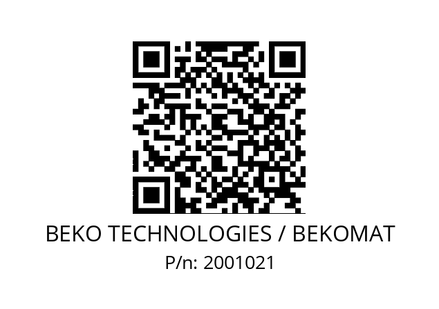   BEKO TECHNOLOGIES / BEKOMAT 2001021