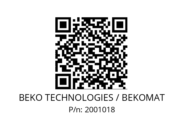   BEKO TECHNOLOGIES / BEKOMAT 2001018