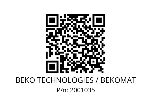   BEKO TECHNOLOGIES / BEKOMAT 2001035