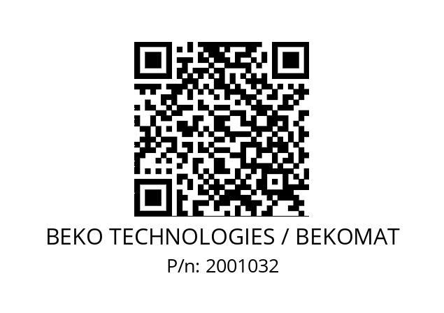   BEKO TECHNOLOGIES / BEKOMAT 2001032