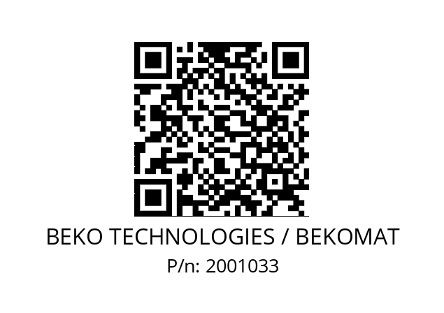   BEKO TECHNOLOGIES / BEKOMAT 2001033