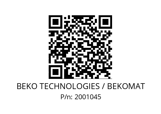   BEKO TECHNOLOGIES / BEKOMAT 2001045