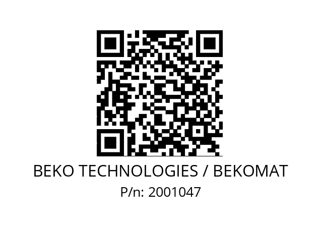   BEKO TECHNOLOGIES / BEKOMAT 2001047