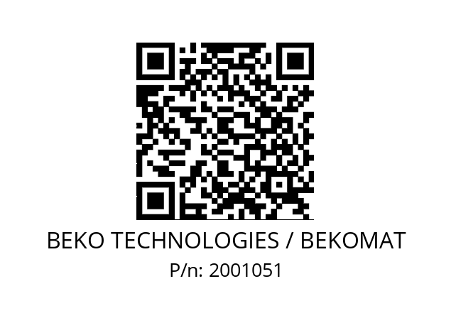   BEKO TECHNOLOGIES / BEKOMAT 2001051