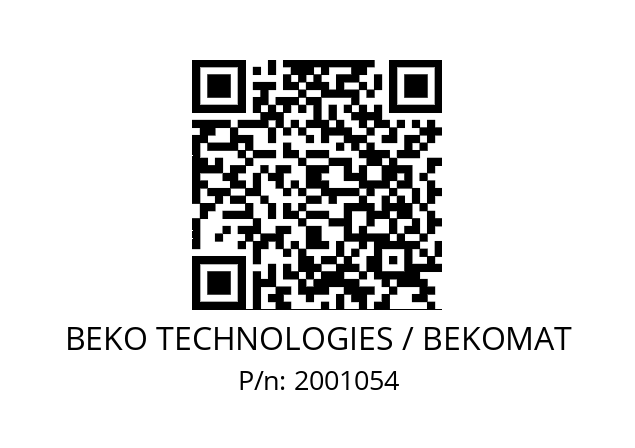   BEKO TECHNOLOGIES / BEKOMAT 2001054