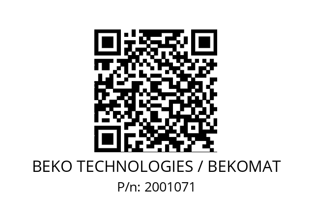   BEKO TECHNOLOGIES / BEKOMAT 2001071