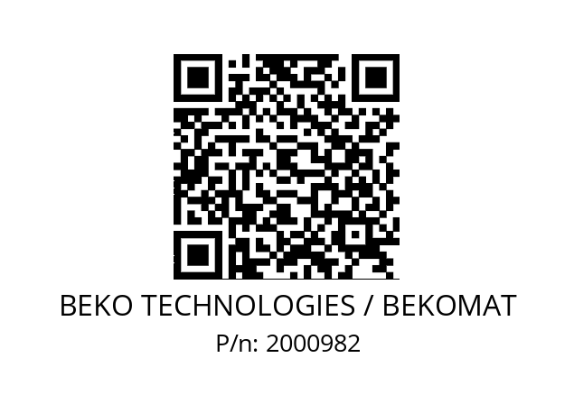   BEKO TECHNOLOGIES / BEKOMAT 2000982