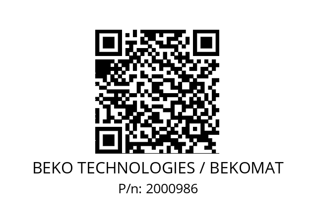   BEKO TECHNOLOGIES / BEKOMAT 2000986