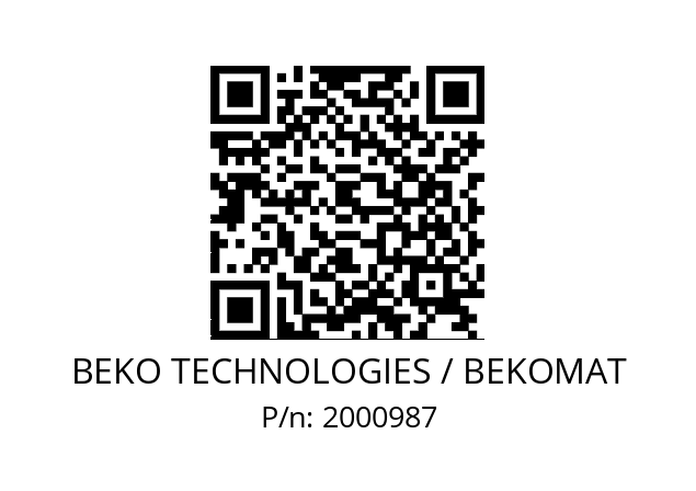   BEKO TECHNOLOGIES / BEKOMAT 2000987