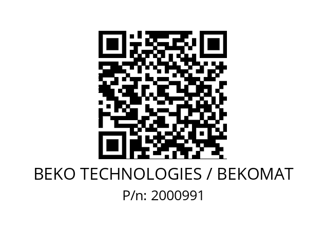   BEKO TECHNOLOGIES / BEKOMAT 2000991