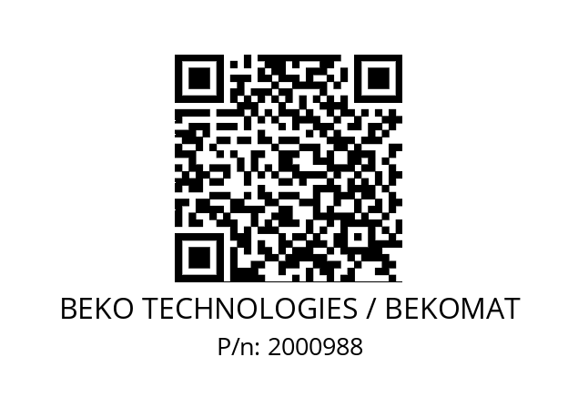   BEKO TECHNOLOGIES / BEKOMAT 2000988