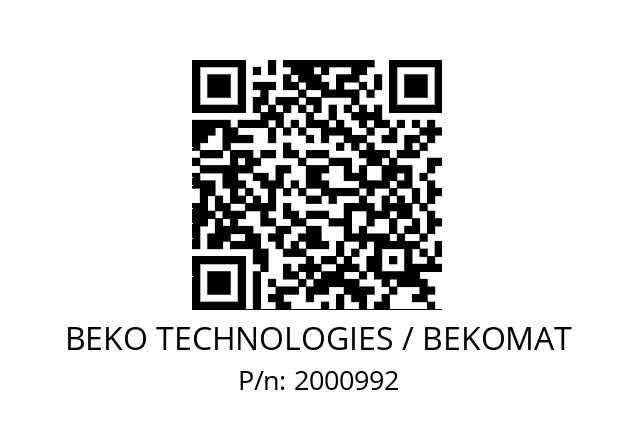   BEKO TECHNOLOGIES / BEKOMAT 2000992