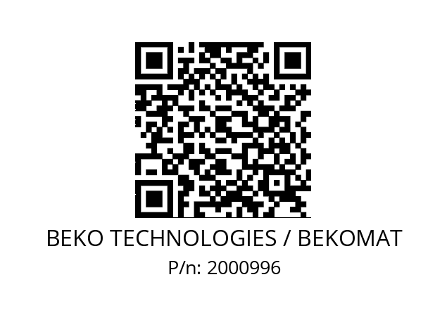   BEKO TECHNOLOGIES / BEKOMAT 2000996