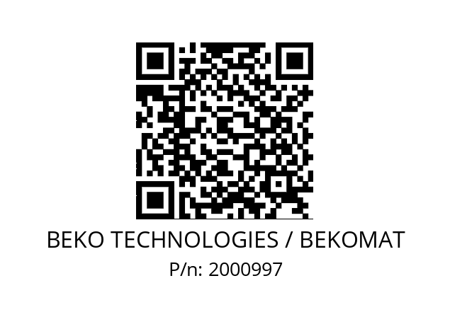   BEKO TECHNOLOGIES / BEKOMAT 2000997