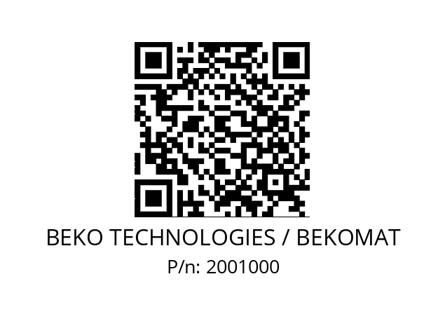   BEKO TECHNOLOGIES / BEKOMAT 2001000