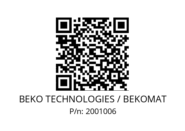   BEKO TECHNOLOGIES / BEKOMAT 2001006