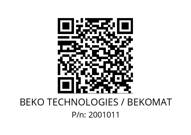   BEKO TECHNOLOGIES / BEKOMAT 2001011