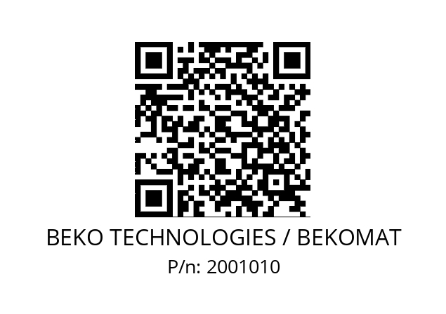   BEKO TECHNOLOGIES / BEKOMAT 2001010