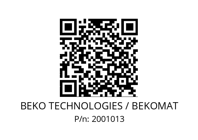   BEKO TECHNOLOGIES / BEKOMAT 2001013