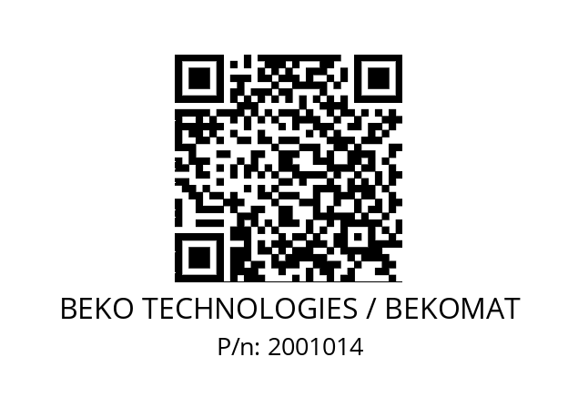   BEKO TECHNOLOGIES / BEKOMAT 2001014