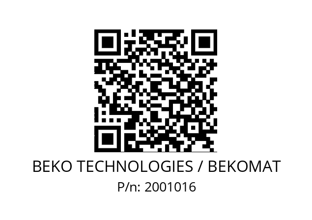   BEKO TECHNOLOGIES / BEKOMAT 2001016