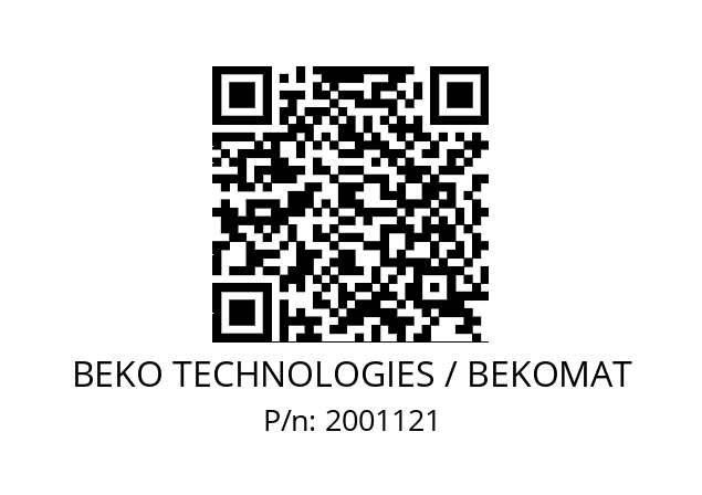   BEKO TECHNOLOGIES / BEKOMAT 2001121