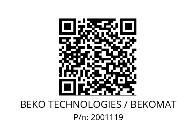   BEKO TECHNOLOGIES / BEKOMAT 2001119