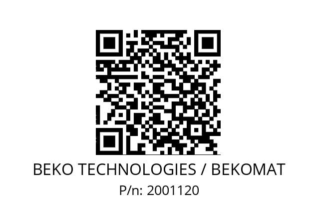   BEKO TECHNOLOGIES / BEKOMAT 2001120