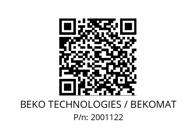   BEKO TECHNOLOGIES / BEKOMAT 2001122