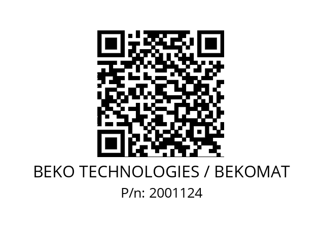   BEKO TECHNOLOGIES / BEKOMAT 2001124