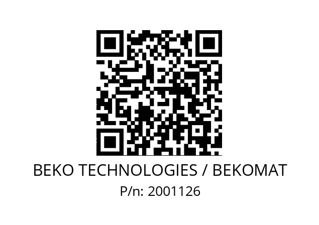   BEKO TECHNOLOGIES / BEKOMAT 2001126