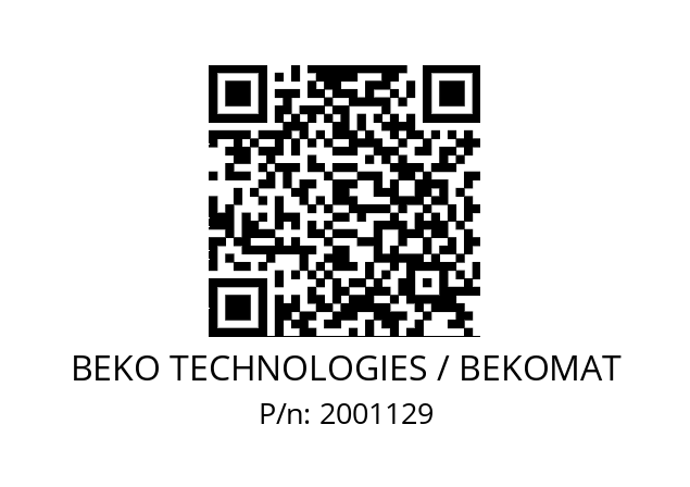   BEKO TECHNOLOGIES / BEKOMAT 2001129