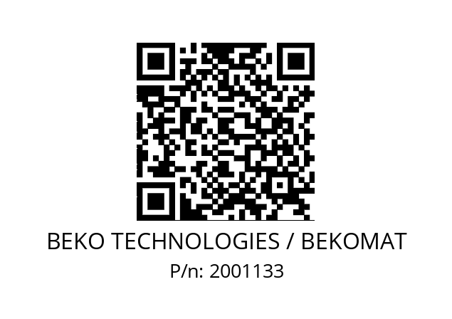   BEKO TECHNOLOGIES / BEKOMAT 2001133