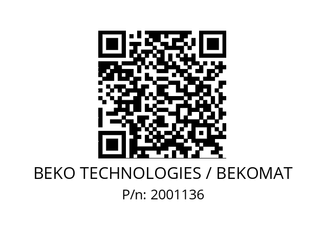   BEKO TECHNOLOGIES / BEKOMAT 2001136