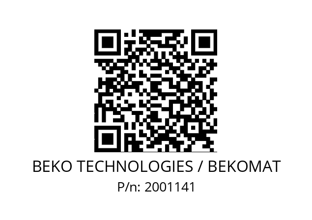   BEKO TECHNOLOGIES / BEKOMAT 2001141