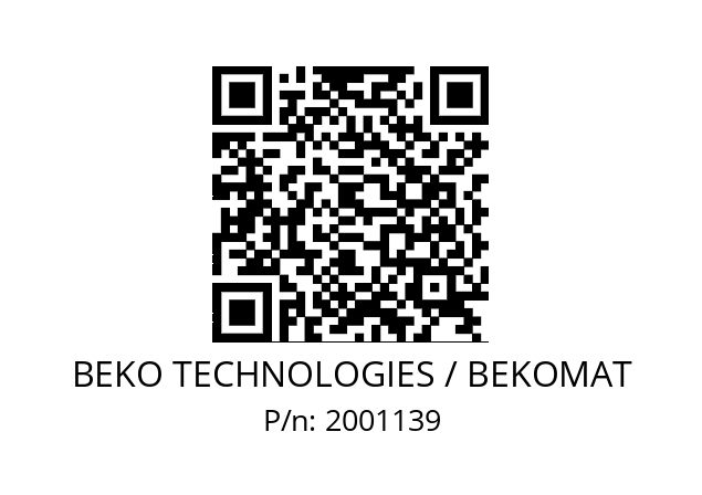   BEKO TECHNOLOGIES / BEKOMAT 2001139