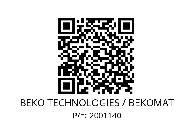   BEKO TECHNOLOGIES / BEKOMAT 2001140