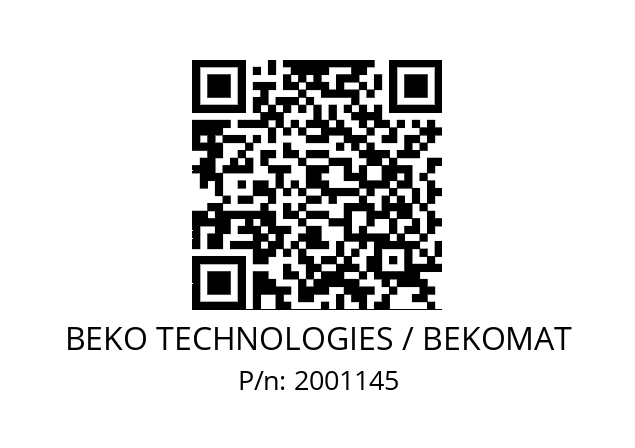   BEKO TECHNOLOGIES / BEKOMAT 2001145