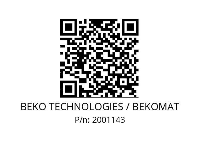   BEKO TECHNOLOGIES / BEKOMAT 2001143