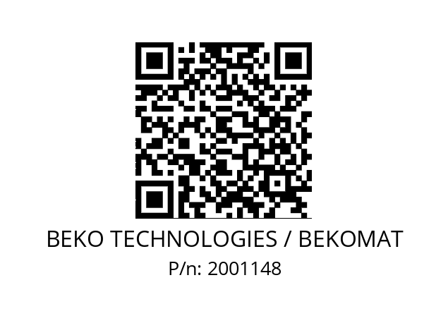   BEKO TECHNOLOGIES / BEKOMAT 2001148