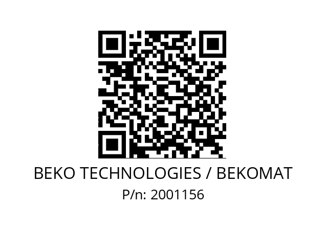   BEKO TECHNOLOGIES / BEKOMAT 2001156