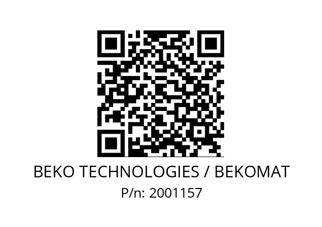   BEKO TECHNOLOGIES / BEKOMAT 2001157