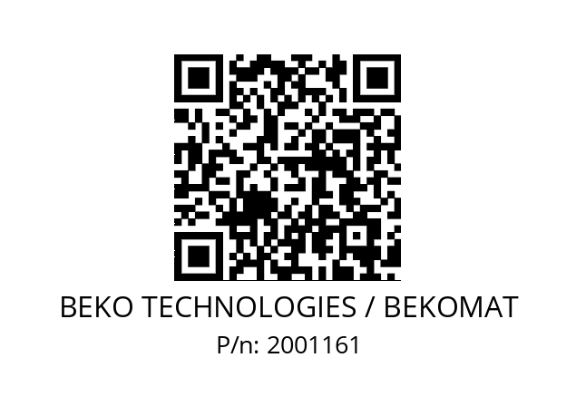   BEKO TECHNOLOGIES / BEKOMAT 2001161